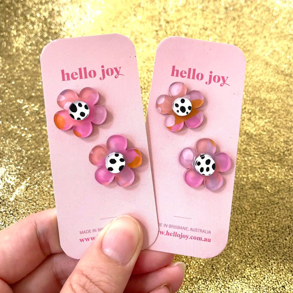 FLOWER STUD // Soft Pink Multi - Hello Joy Accessories