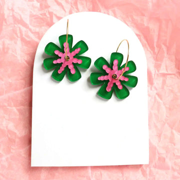 FRILLY FLOWERS // Green + Pink - Hello Joy Accessories